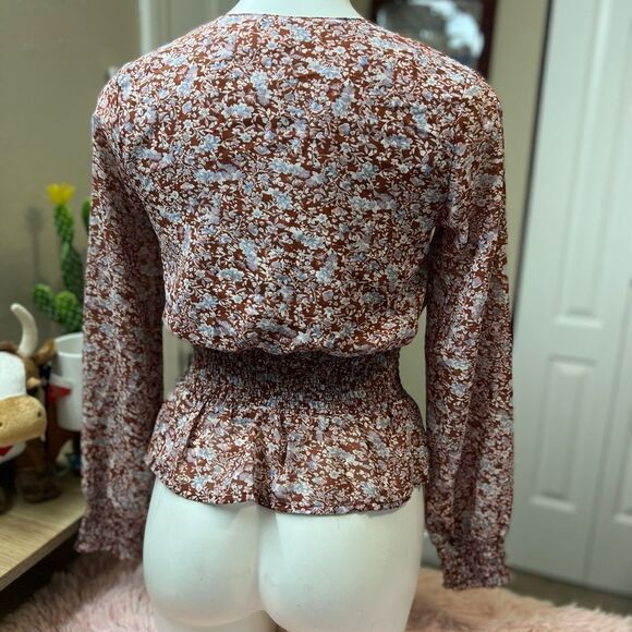 Popana Floral blouse long sleeve size XSmall - Picture 3 of 6